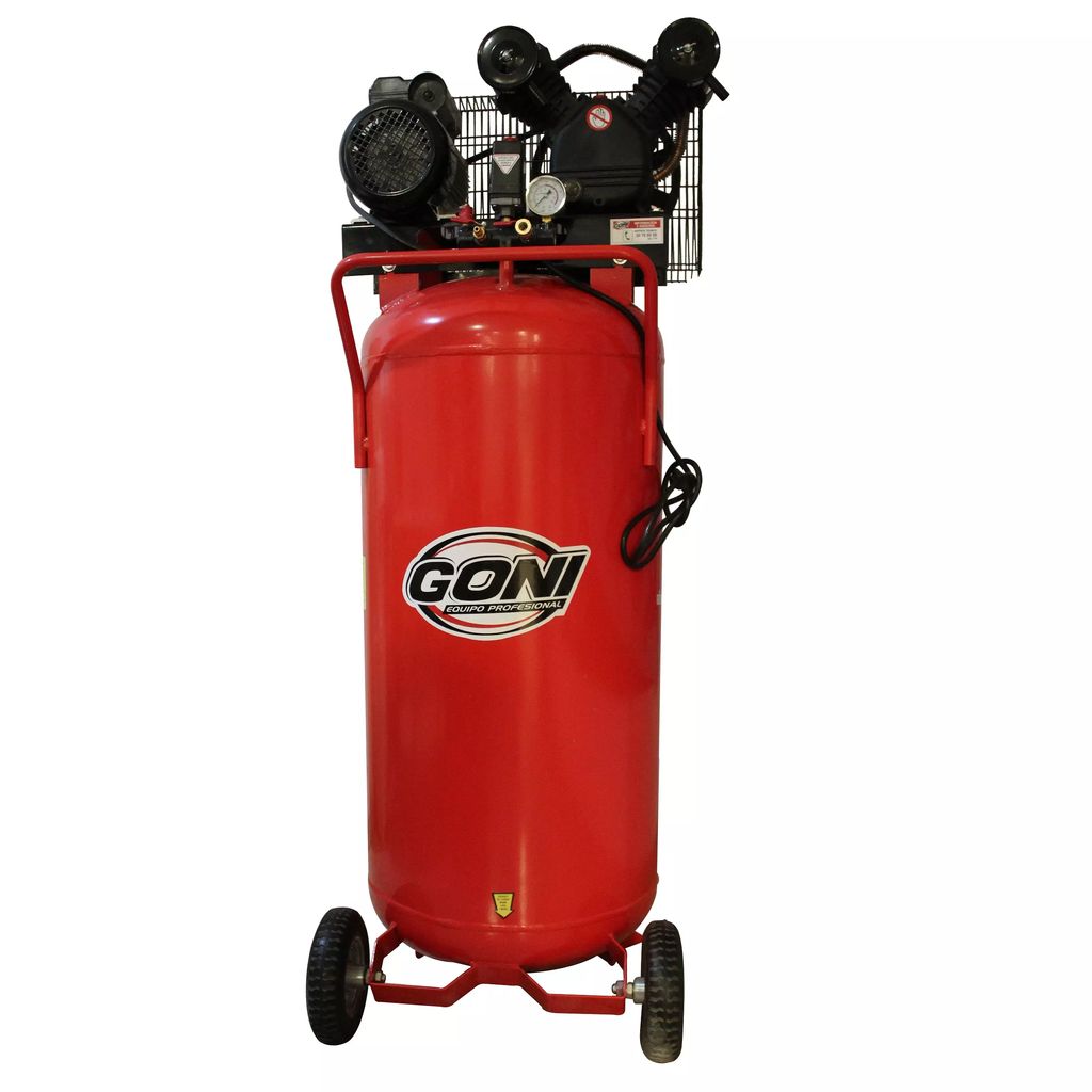 COMPRESOR DE BANDA 120 VOLT 1750 RPM 5.0 HP 190LT. 120PSI VERTICAL, GONI
