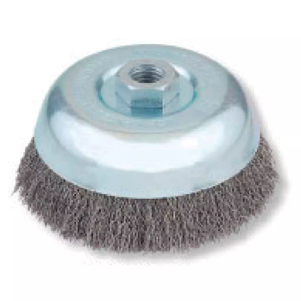 CARDA COPA ALAMBRE ONDULADO 5"X0.027X5/8"-11 ACERO AL CARBON, HECORT