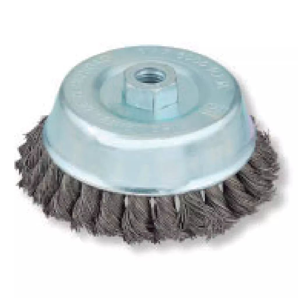 CARDA COPA ALAMBRE TRENZADO 5"X0.027X5/8"-11 ACERO AL CARBON, HECORT
