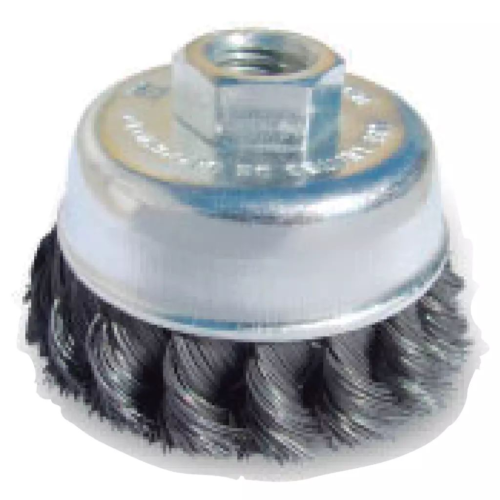CARDA COPA ALAMBRE TRENZADO 2.7/8"X0.027X5/8"-11 ACERO AL CARBON, HECORT