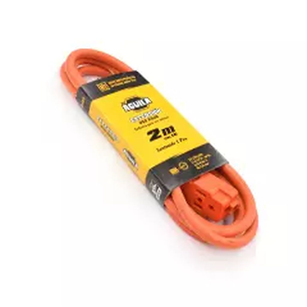 EXTENSION ELECTRICA USO RUDO 2.0 MT NARANJA CAL. 16, AGUILA