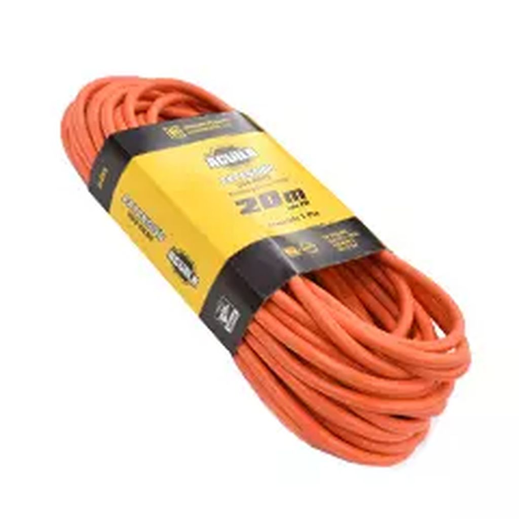EXTENSION ELECTRICA USO RUDO 20.0 MT NARANJA CAL. 16, AGUILA