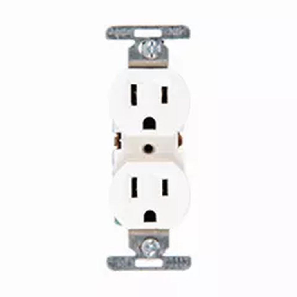 CONTACTO ELECTRICO DOBLE POLARIZADO BLANCO, AGUILA