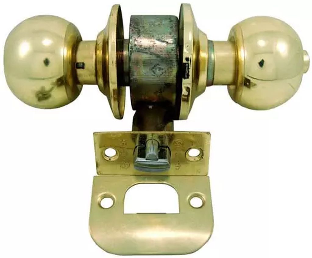 CERRADURA POMO BAÑO LATON BRILLANTE, MUNICH