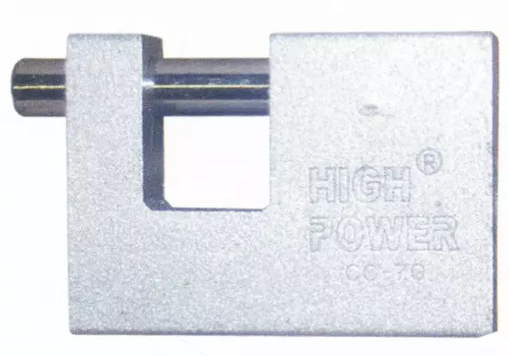 CANDADO PARA CORTINA DE HIERRO 70MM CROMADO, HIGH POWER