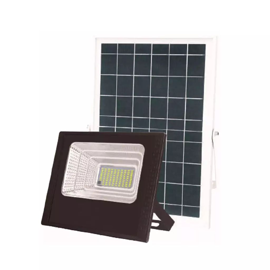 LAMPARA TIPO REFLECTOR DE LED 30 W CON CONTROL REMOTO Y PANEL SOLAR BATERIA DE LARGA DURACION, MAGNALUX