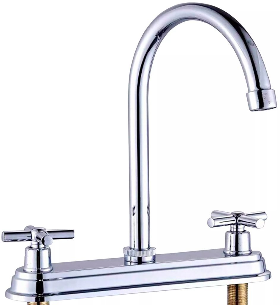 MEZCLADORA PARA FREGADERO 8" CUELLO DE GANSO, MUNICH