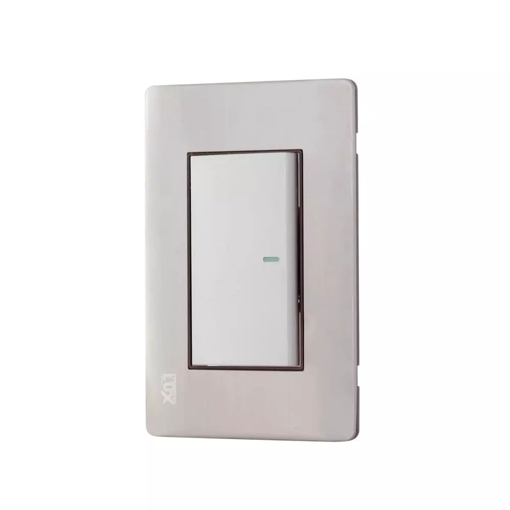 PLACA C/APAGADOR ELECTRICO ACERO INOX., MAGNALUX
