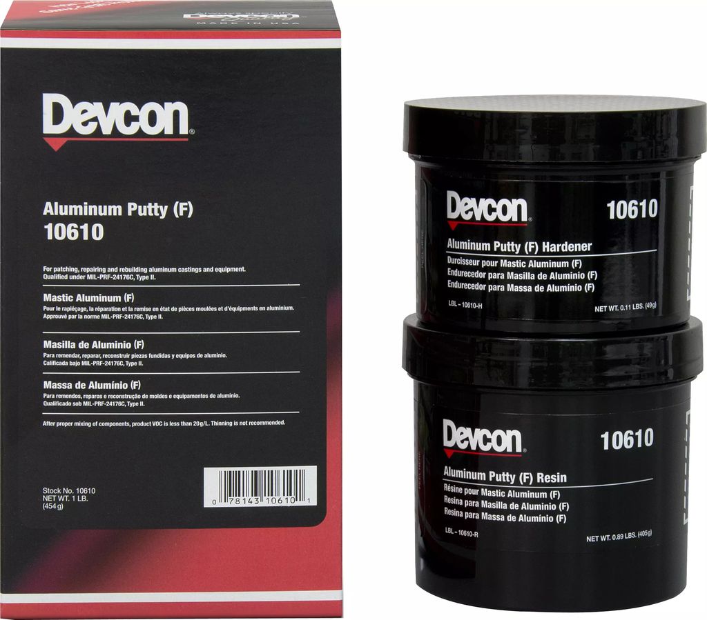 REPARADOR PARA METAL CON CARGA PARA ALUMINIO PASTA 0.454 KG (PLASTIALUM), DEVCON