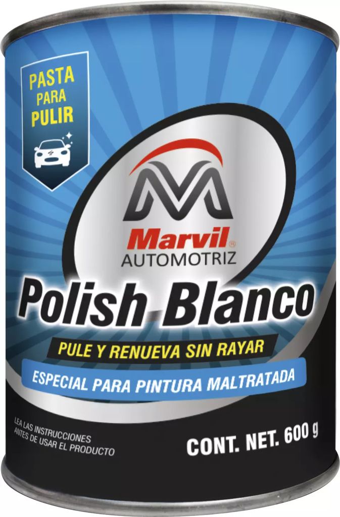 PASTA PARA PULIR BLANCA 600 GR PARA PINTURA MALTRATADA, MARVIL
