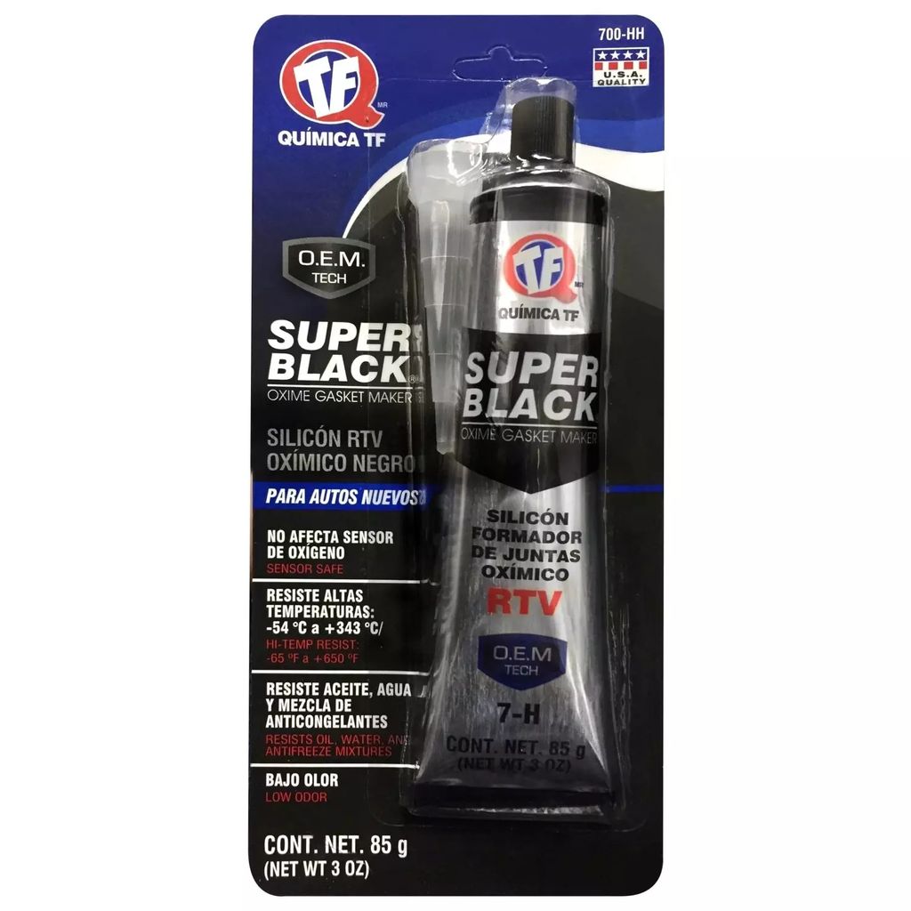 SILICON AUTOMOTRIZ OXIMICO OLOR NEUTRO 85 GR (SUPER BLACK), TF