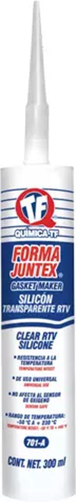 SILICON AUTOMOTRIZ RTV ALTA TEMPERATURA TRANSPARENTE 300ML, TF