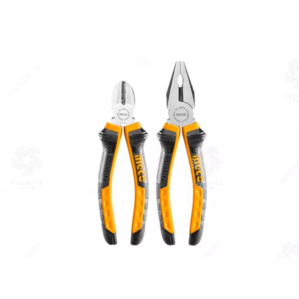 PINZA PARA ELECTRICISTA 7" UNIVERSAL CORTE LATERAL+PINZA P/ELECTRICISTA 6" UNIVERSAL CORTE DIAGONAL, INGCO