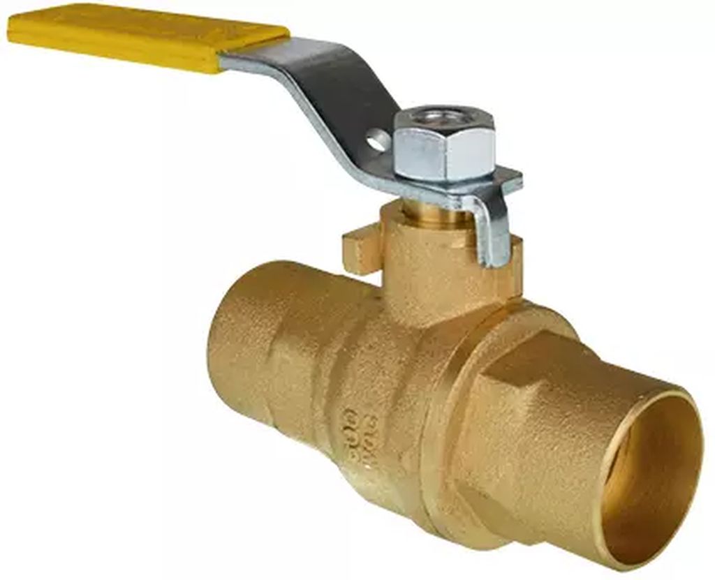 VALVULA DE ESFERA SOLDABLE 1" WOG 600PSI 42 KG/CM2 LATON, IUSA