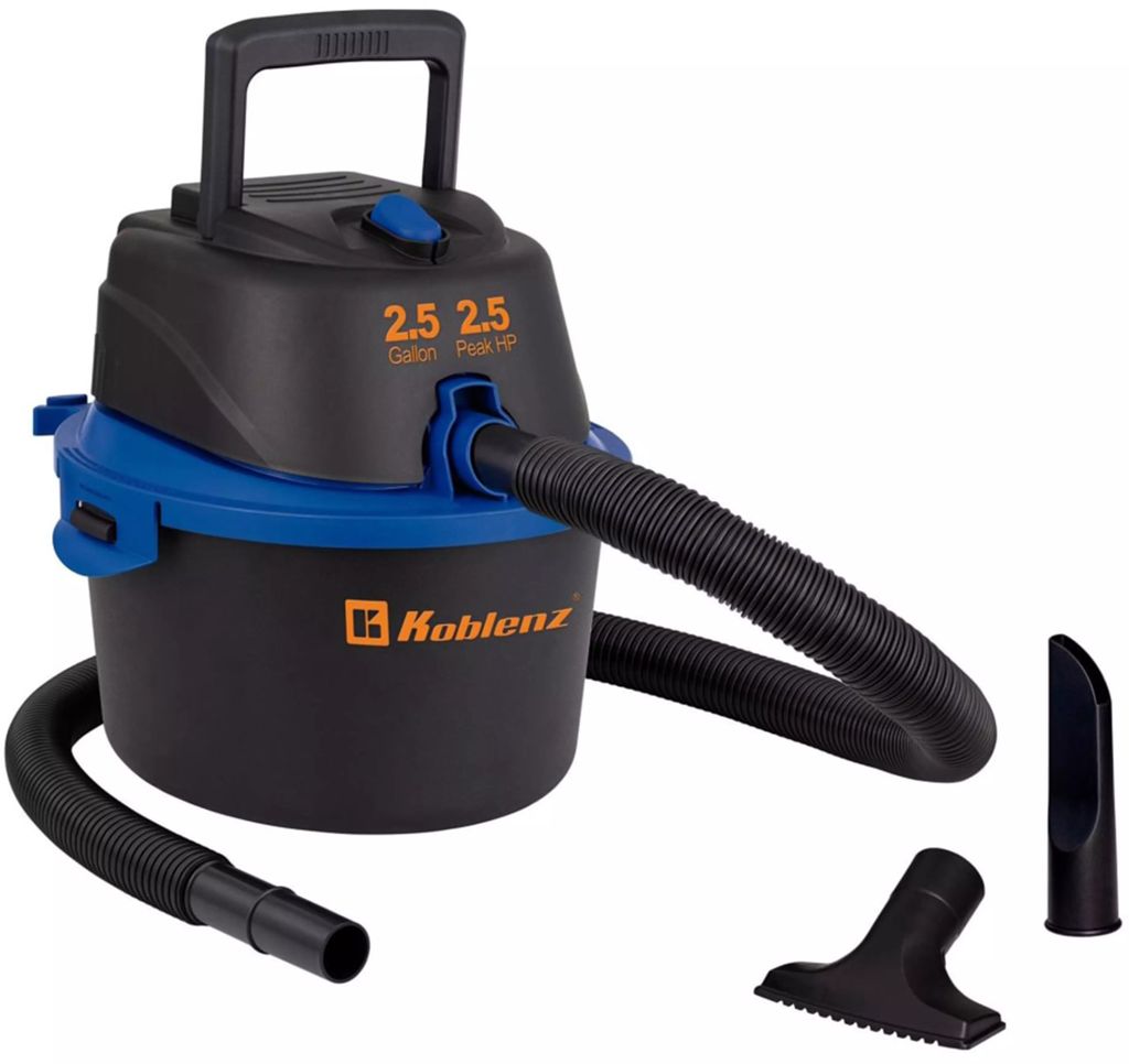 ASPIRADORA 1.3/4 HP 2.5 GAL MULTIUSOS CON 3 ACCESORIOS, KOBLENZ