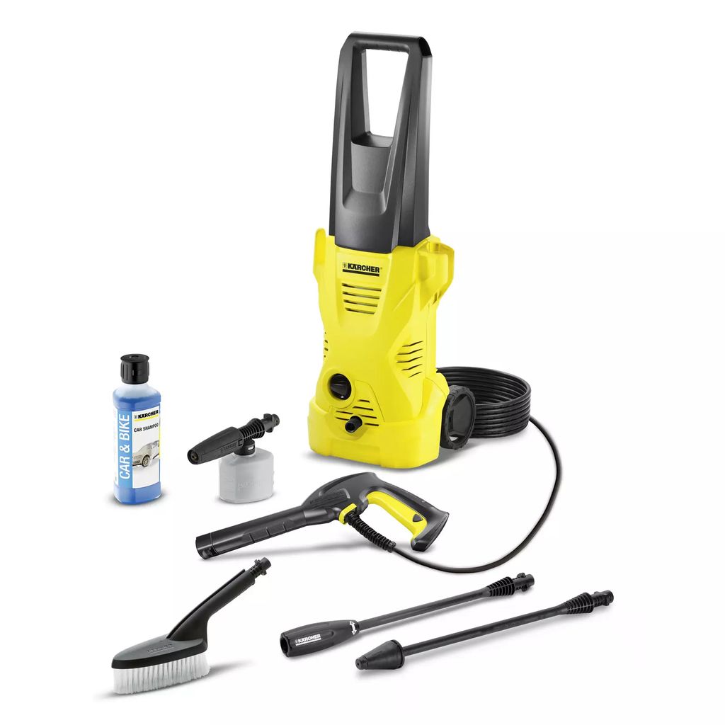 HIDROLAVADORA ELECTRICA 1600 PSI 127V  C/ CEPILLO + BOQUILLA+DETERGENTE P/AUTO, KARCHER