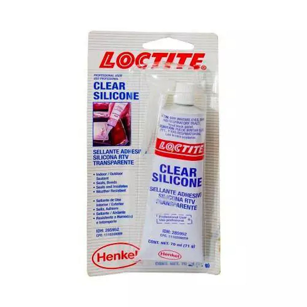 SILICON AUTOMOTRIZ RTV ALTA TEMPERATURA FORMADOR DE JUNTAS TRANSPARENTE 70 ML 285952 (BLISTER), LOCTITE AUTOMOTRIZ