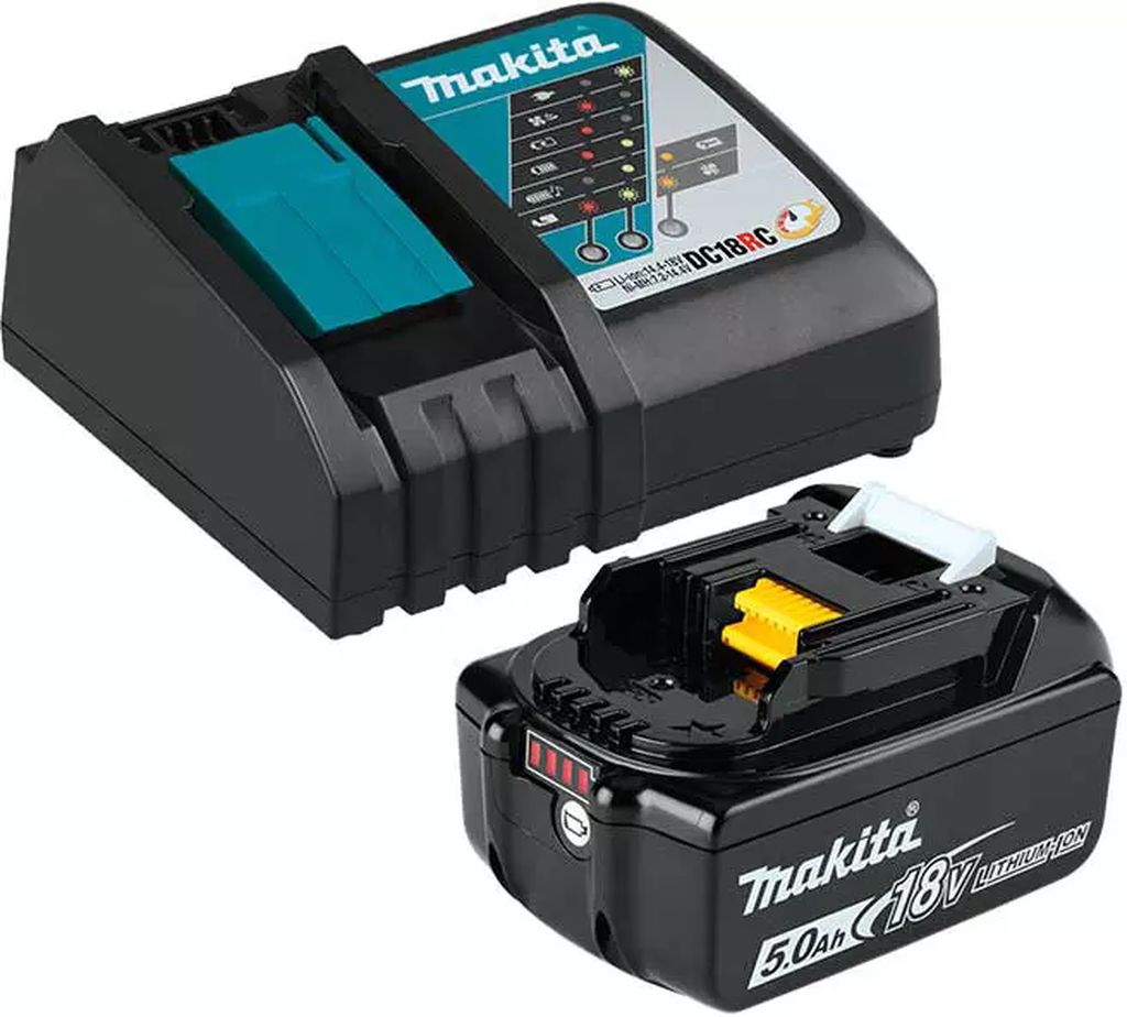 [M0 191L70-3] BATERIA CON INDICADOR DE CARGA BL1850B 18V 5.0AH LITIO-ION + CARGADOR DC18RC 18V, MAKITA