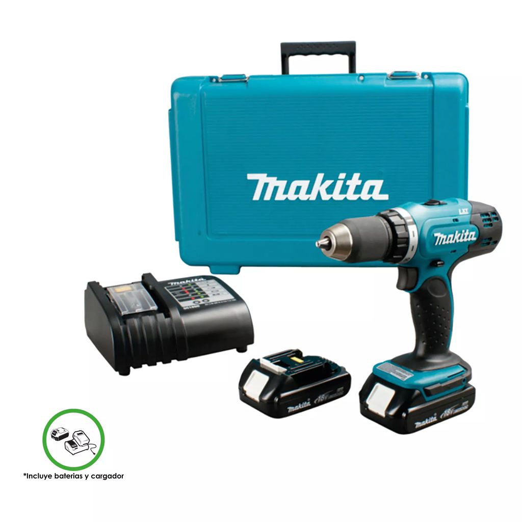 ROTOMARTILLO INALAMBRICO 1/2" 18 V 2VR 400-1300 RPM 6000-19500 GPM C/2BAT+CARGADOR ESTUCHE PLAST, MAKITA