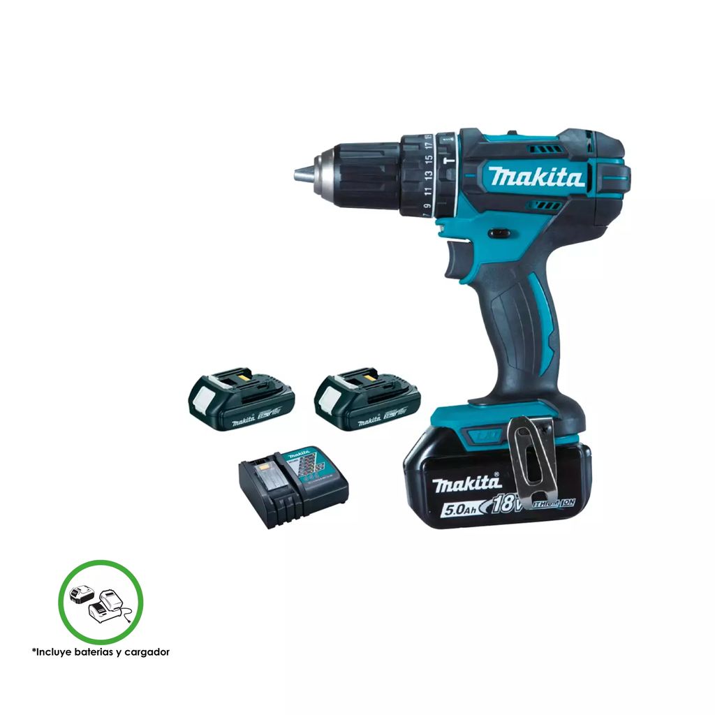ROTOMARTILLO ATOR. 1/2" 18V VVR 0-600 0-1900 RPM LI-ION C/2BAT 3.0AH+CARGADOR C/LUZ FRENO MALETIN, MAKITA