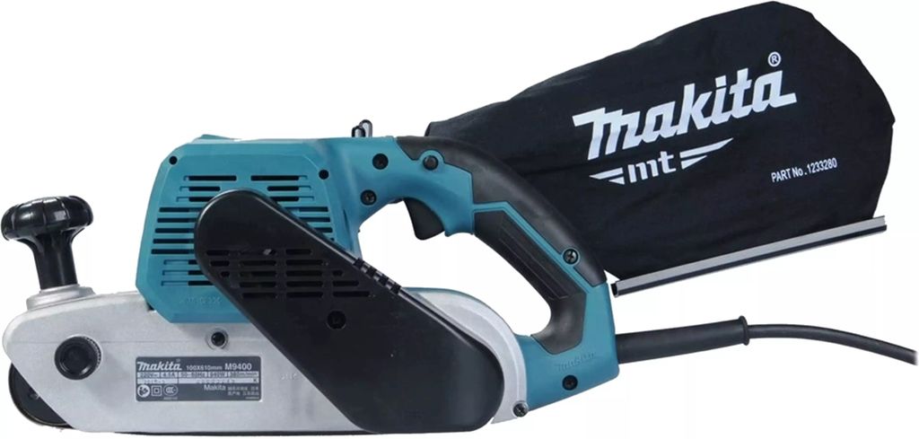 LIJADORA DE BANDA 4" X 24" 940 W 1250 SFPM CON BOLSA RECOLECTORA, MAKITA