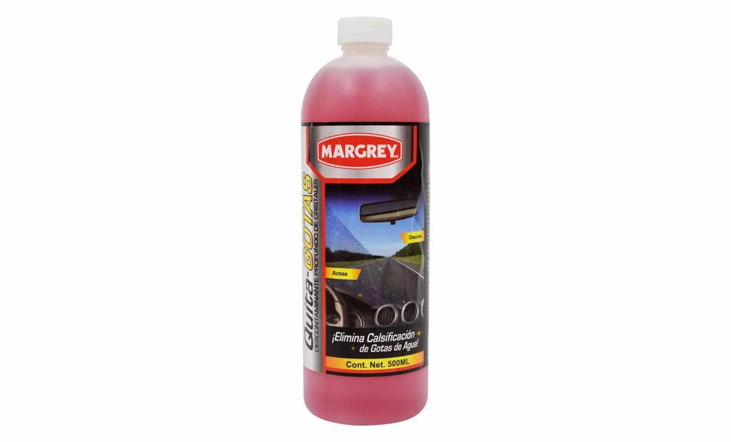 REMOVEDOR DE MANCHAS DE AGUA P/PARABRISAS, VENTANALES Y VIDRIERIAS 500 ML (QUITA GOTAS), MARGREY