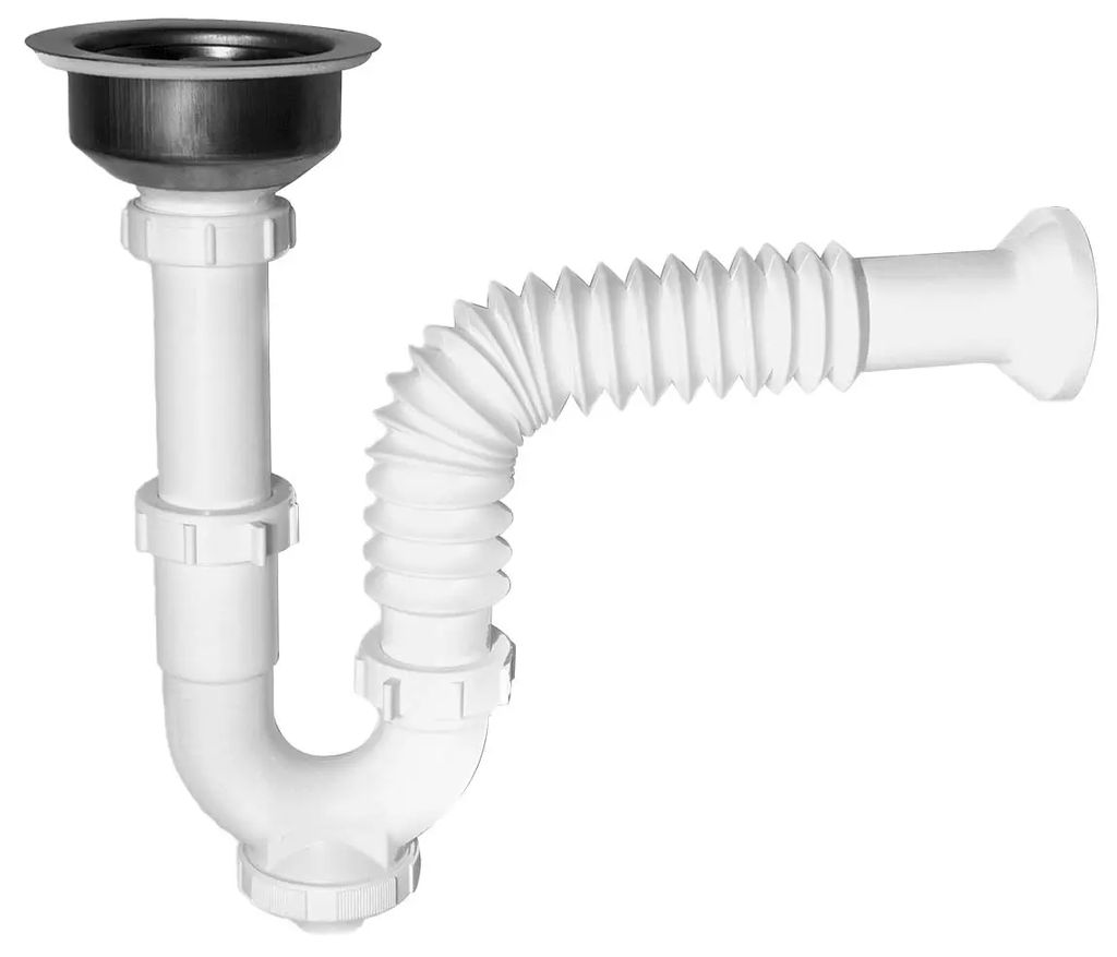 CESPOL PARA FREGADERO FLEXIBLE CON CONTRA CANASTA, MIBER