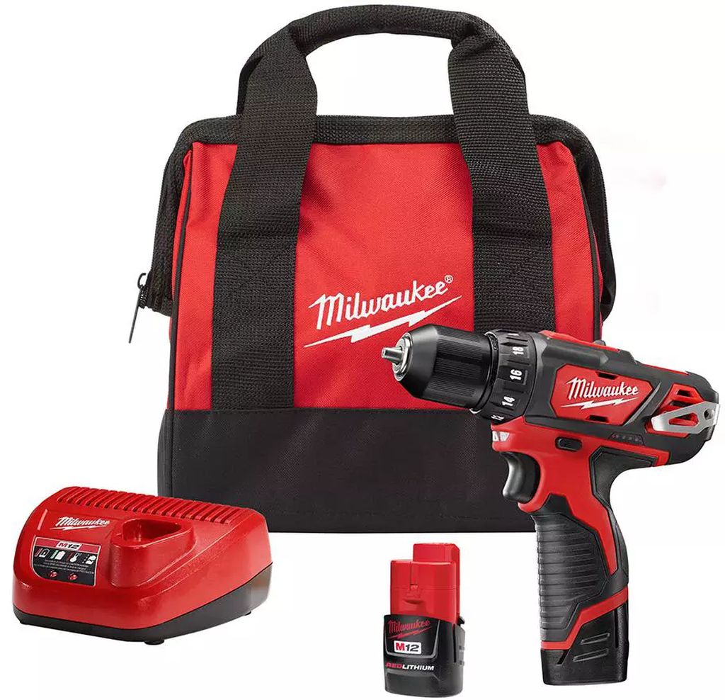 TALADRO ATORNILLADOR INAL 3/8" 12 V 450-1500 RPM 250 IN/LB INAL 2 BAT M12 CP1.5 CARG BOLSA, MILWAUKEE