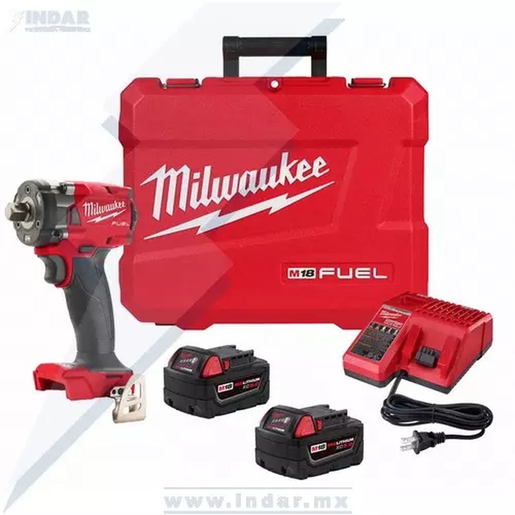PISTOLA DE IMPACTO INALAMB 1/2" 18 V VVR 0-900-2400 RPM 0-1000-3500 GPM 250 LB/FT M18 2 BAT CARG EST, MILWAUKEE