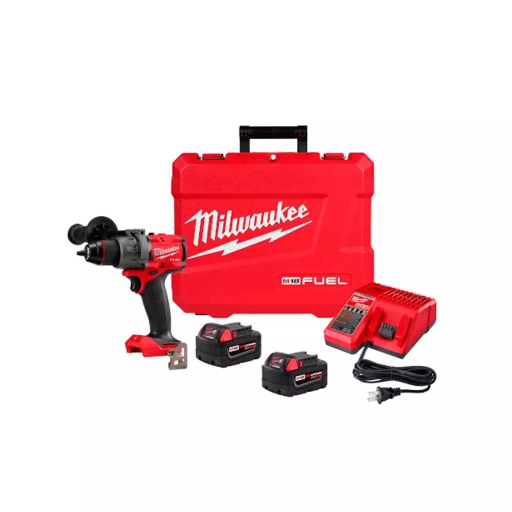 TALADRO ATORNILLADOR INALAMBRICO 1/2" 18 V 0-2100 RPM  4.82LB C/2 BAT 5AH M18 CAR ESTUCHE Y MANIJA, MILWAUKEE