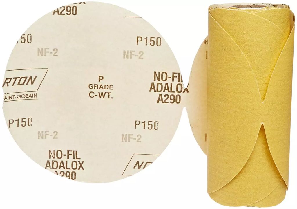 DISCO DE LIJA AUTOADHERIBLE 5" G220 ALO CON GANCHO NORGRIP RESPALDO DE PAPAEL C (GOLD RESERVE A290), NORTON