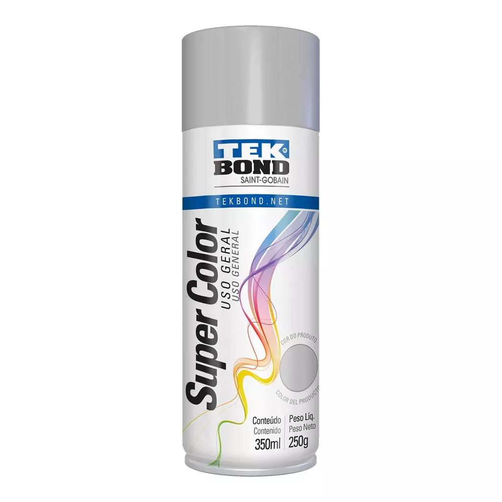 PINTURA EN AEROSOL USO GENERAL SUPER COLOR PRIMER 350ML GRIS, TEKBOND