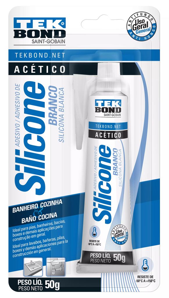 SILICON  USO GENERAL TEKBOND 50G BLANCO, TEKBOND