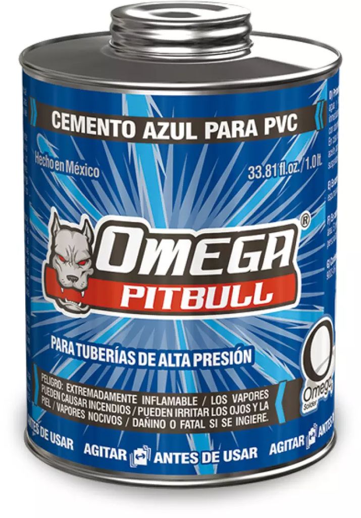 CEMENTO PARA PVC AZUL 1000ML, OMEGA SOLDER
