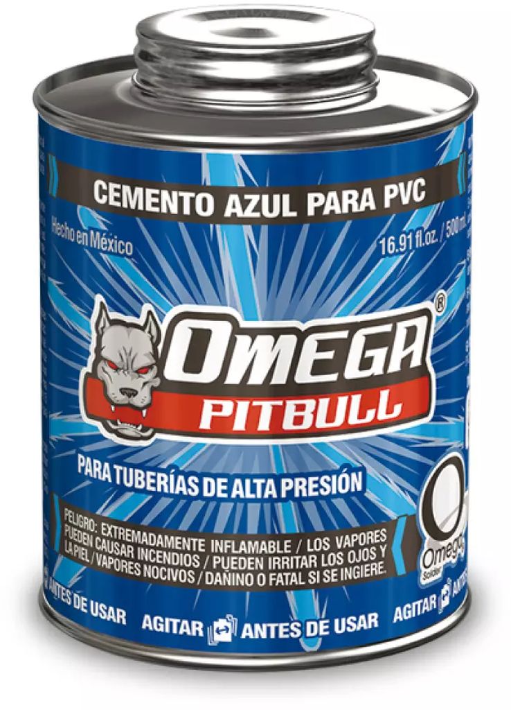 CEMENTO PARA PVC AZUL 500ML, OMEGA SOLDER