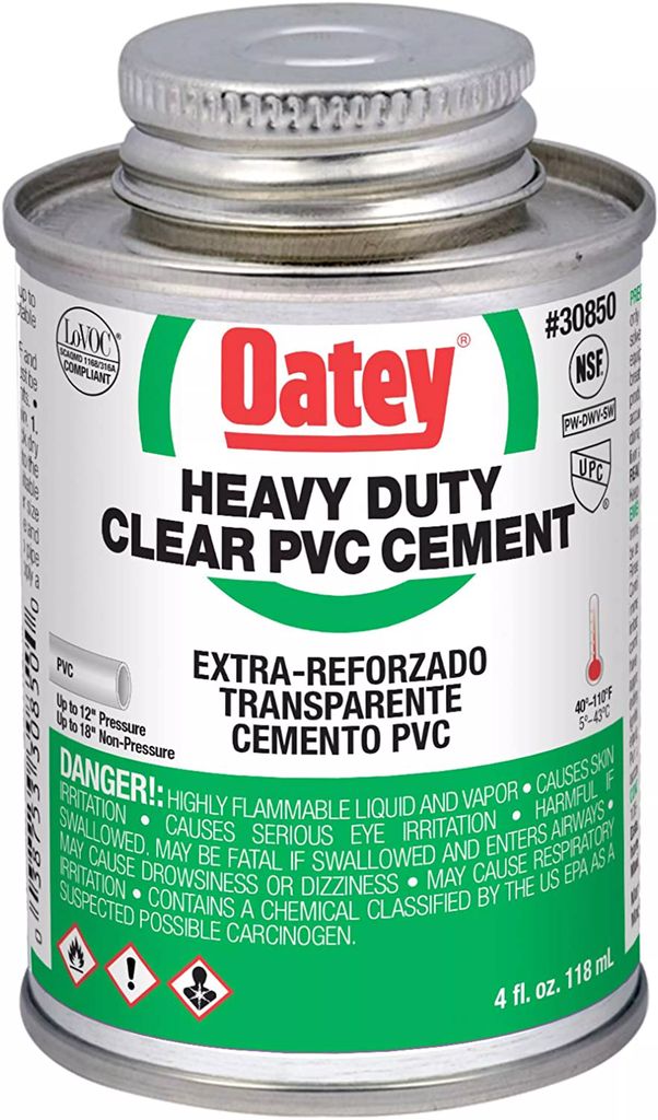 CEMENTO P/PVC 118ML (4 OZ.) TRANSPARENTE EXTRA REFORZADO (HEAVY DUTY CLEAR), OATEY