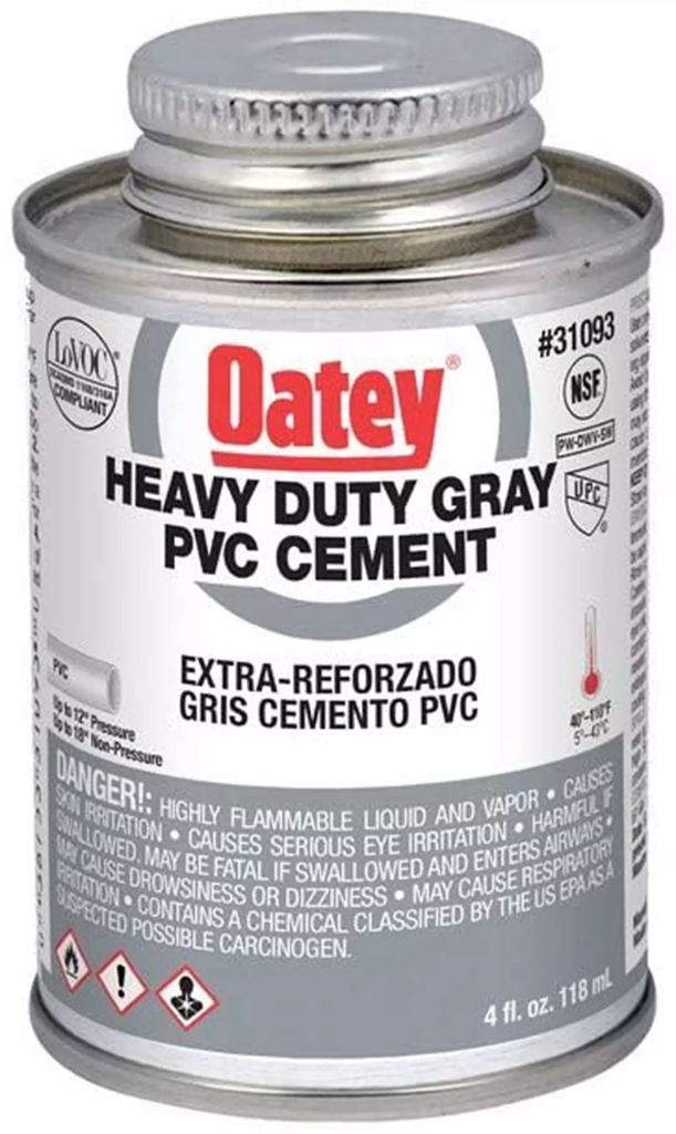 CEMENTO PARA PVC 118 ML (4 OZ) GRIS EXTRA REFORZADO ETIQUETA GRIS, OATEY