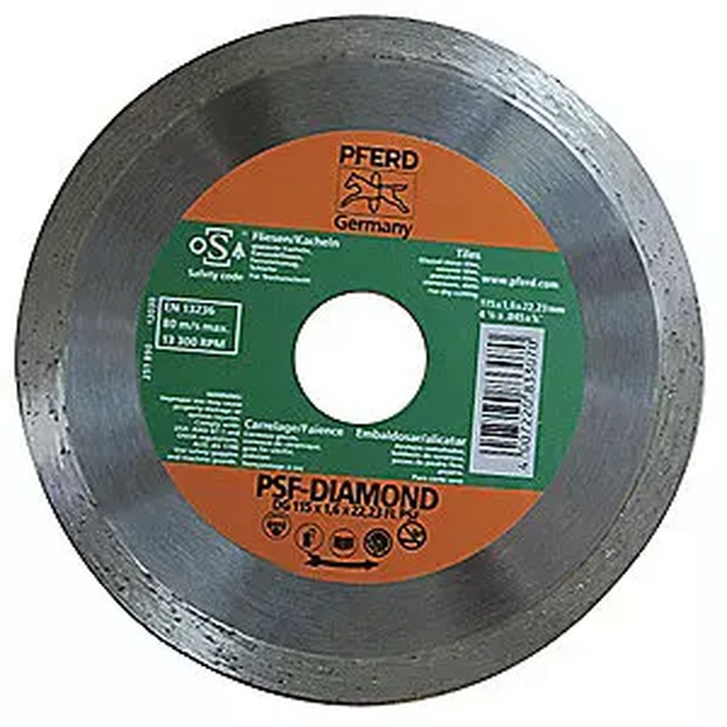DISCO DE DIAMANTE 4.1/2"X1/16"X7/8" RIN CONTINUO, PFERD