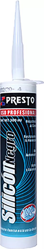 SILICON AUTOMOTRIZ RTV ALTA TEMPERATURA NEGRO 300ML, PRESTO