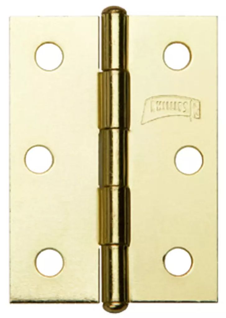 BISAGRA LIGERA RECTANGULAR 2.1/2" X 1.13/16" (61MM X 45MM) LATON BRILLANTE CON TORNILLOS, PHILLIPS
