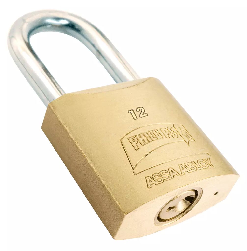 CANDADO DE LATON 38MM GANCHO LARGO, PHILLIPS