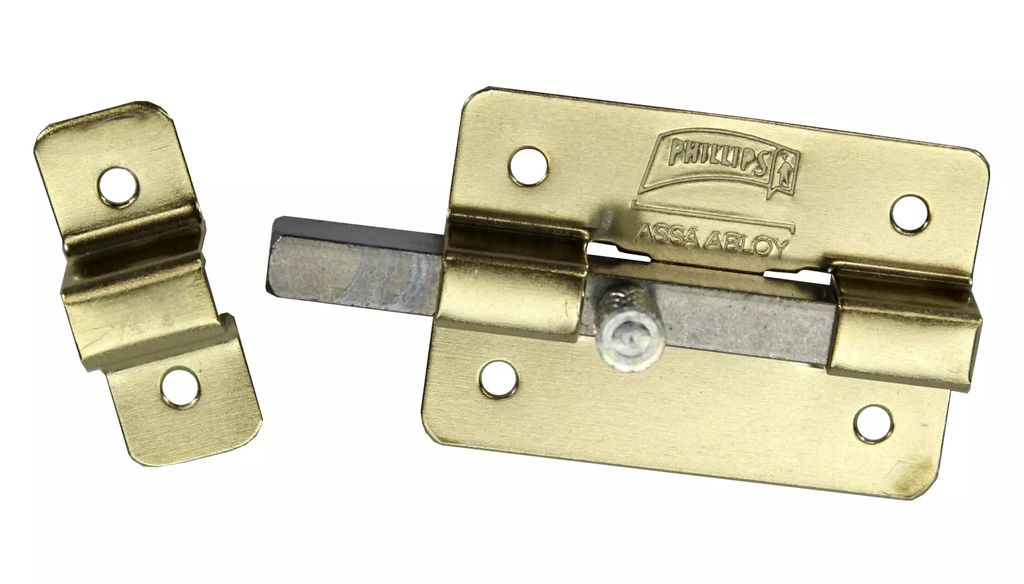 PASADOR DE BARRA PLANA 50MM LATONADO, PHILLIPS