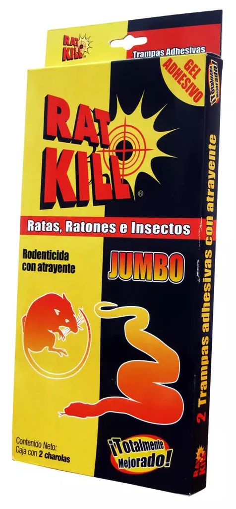 CHAROLA ENGOMADA PARA RATA JUMBO (2 CHAROLAS) RAT-KILL, RAT-KILL