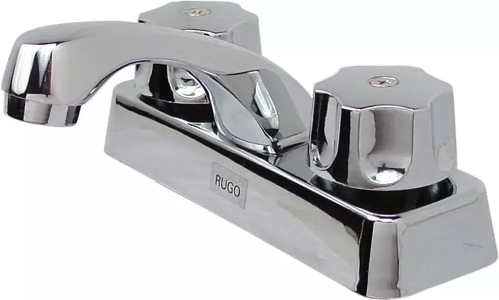 MEZCLADORA PARA LAVABO 4" ACUARIO (CUBIERTA, MANERALES, CARTUCHO CERAMICO) CROMO, RUGO