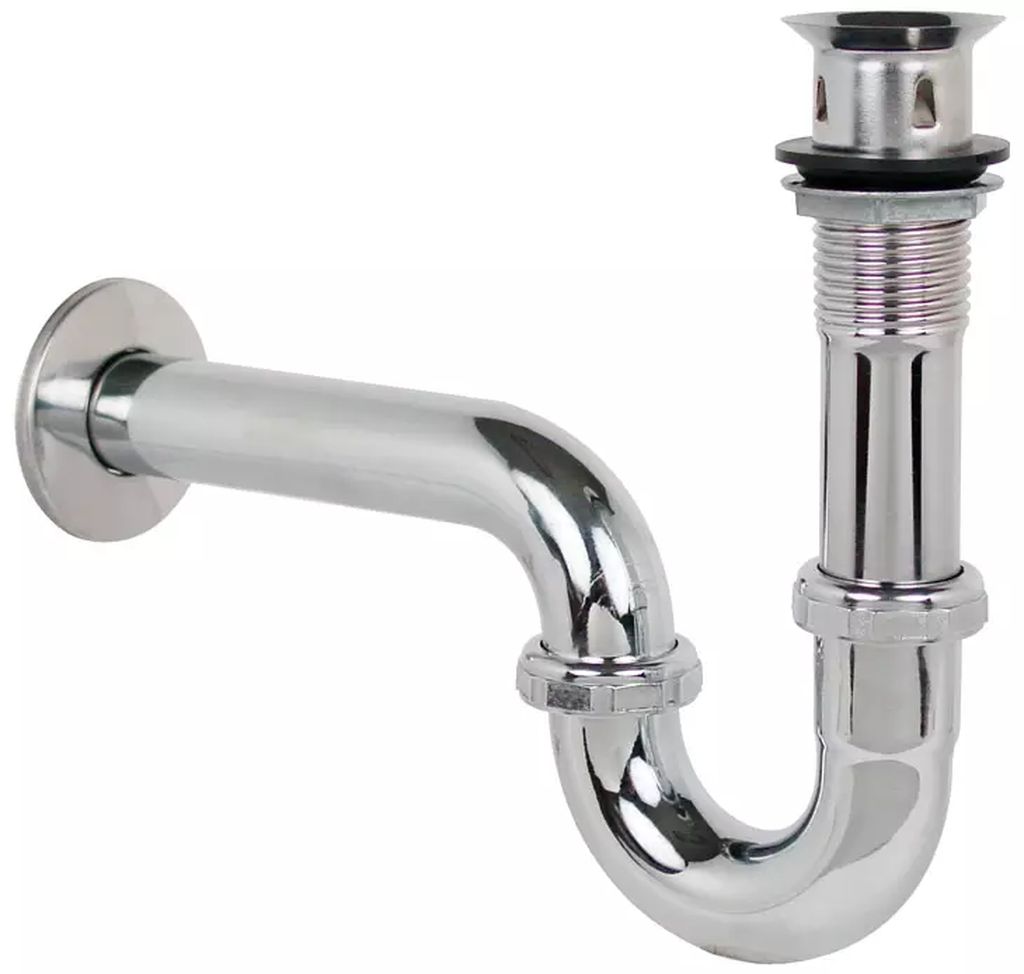CESPOL PARA LAVABO CON CUBIERTA DE LATON, RUGO