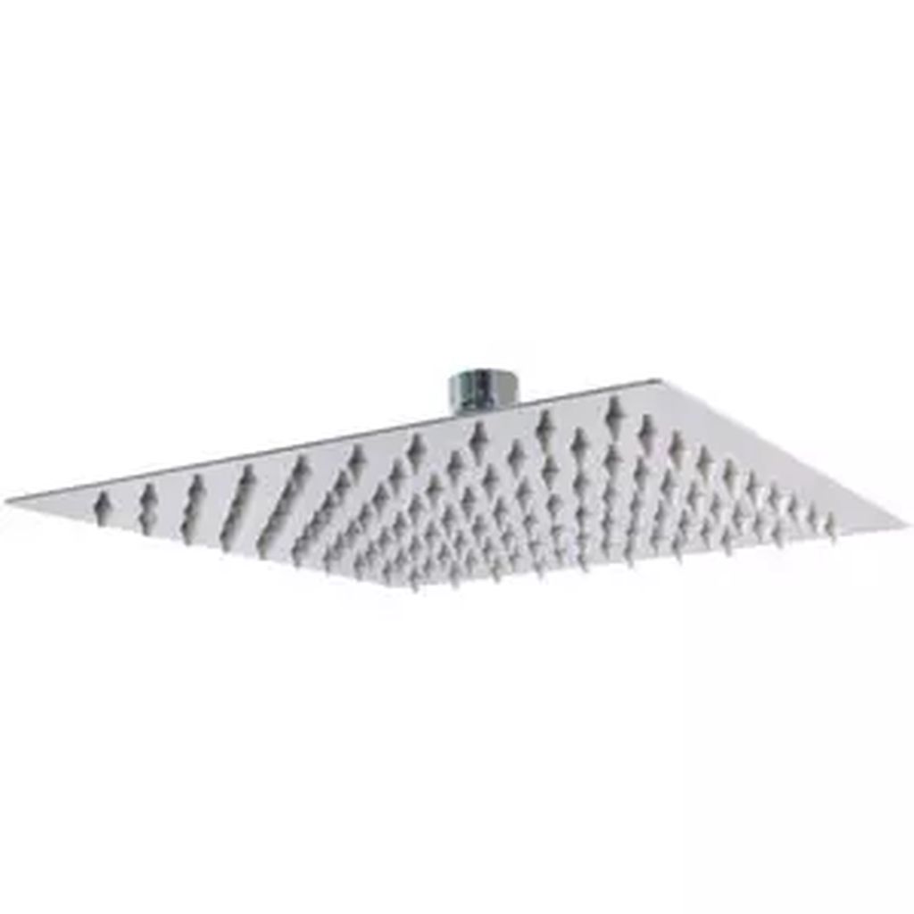 REGADERA ULTRA DELGADA CUADRADA 8" X 8" ACERO INOXIDABLE SIN BRAZO, RUGO