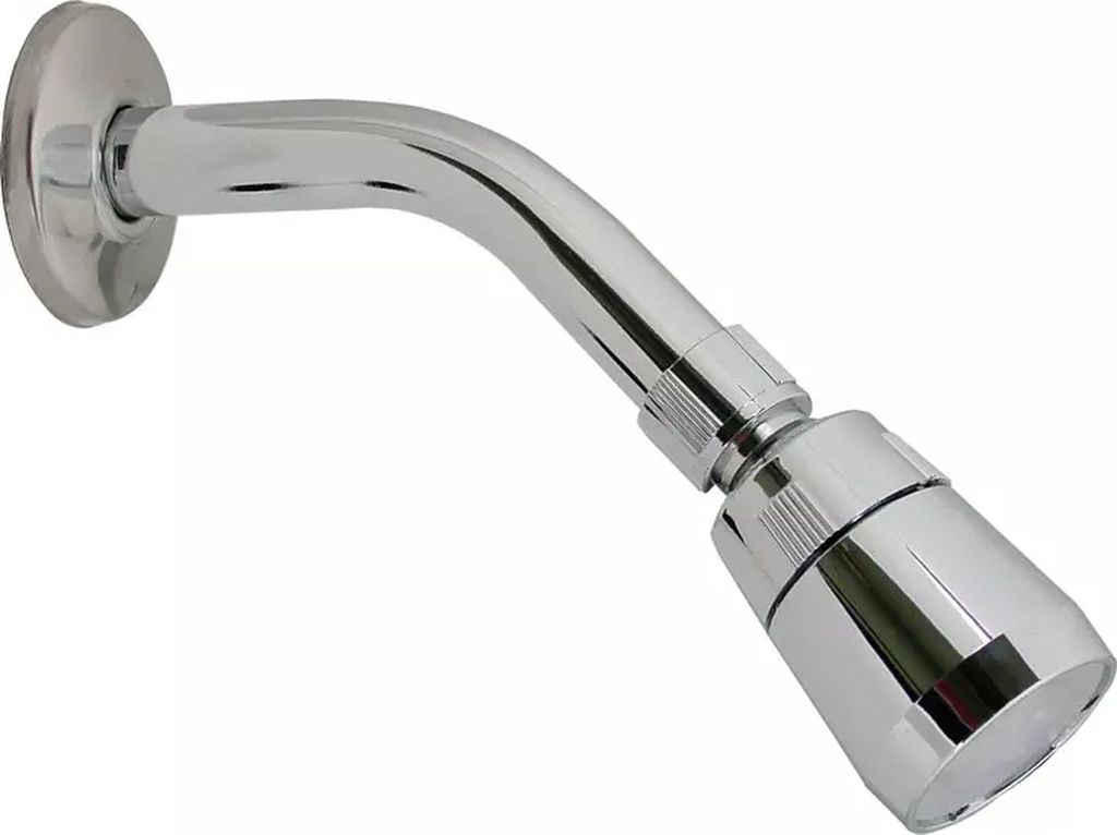 REGADERA CON BRAZO Y CHAPETON DE ABS ITALIA (ACERO INOXIDABLE), RUGO