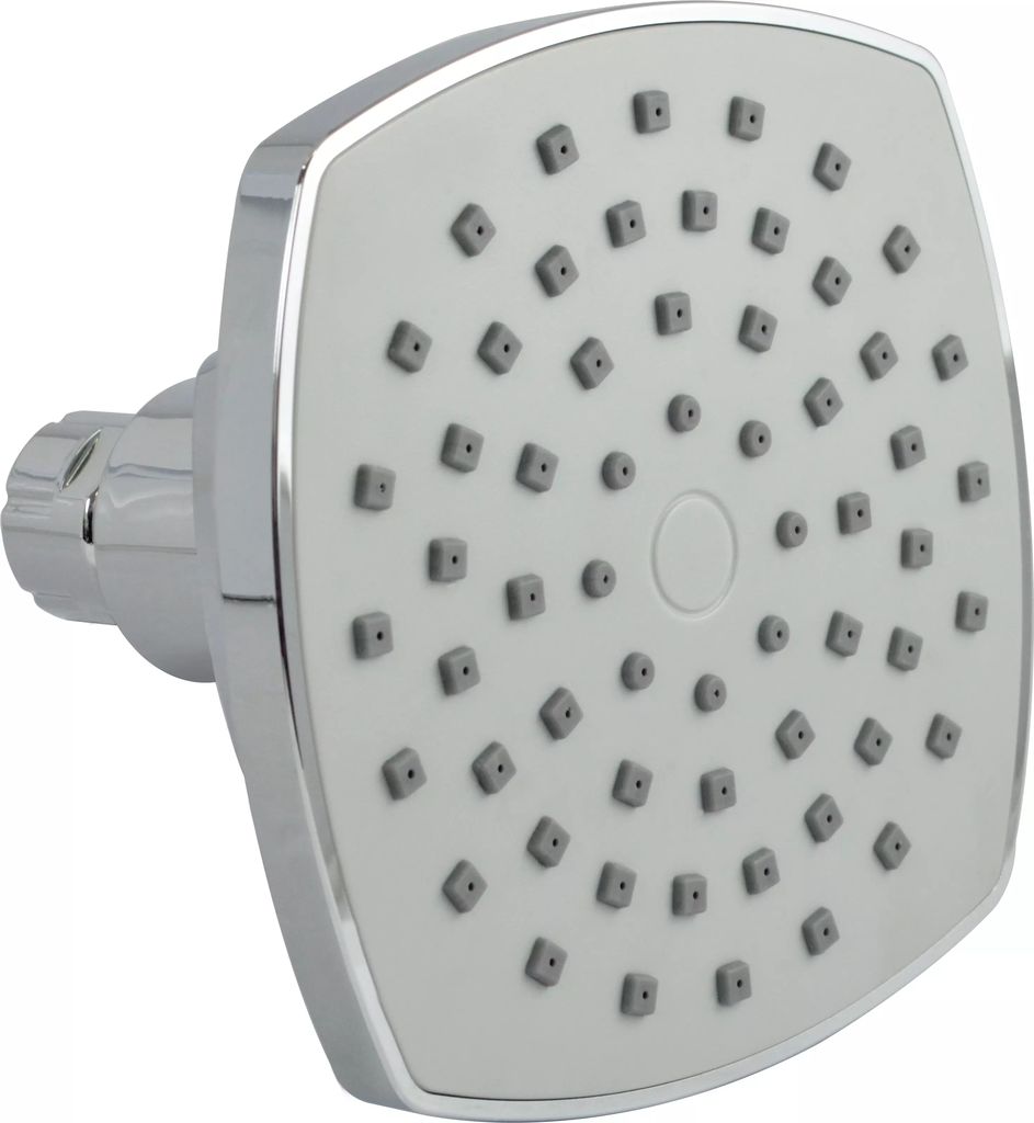 REGADERA PIRAMIDAL 5" DE ABS ACABADO ESPEJO CROMO, RUGO