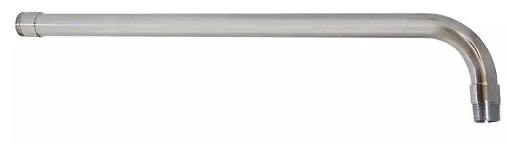 BRAZO REDONDO PARA REGADERA DE FIERRO LARGO 39 CM X 13 MM Y CHAPETON DE ACERO INOXIDABLE, RUGO