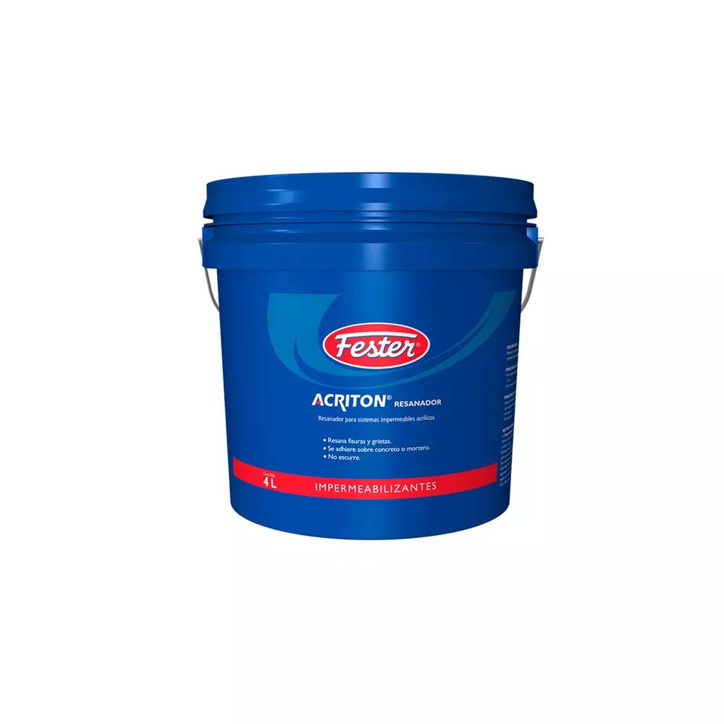 RESANADOR ACRILICO BASE AGUA PARA INTERIORES Y EXTERIORES 4 LT(ACRITON), FESTER